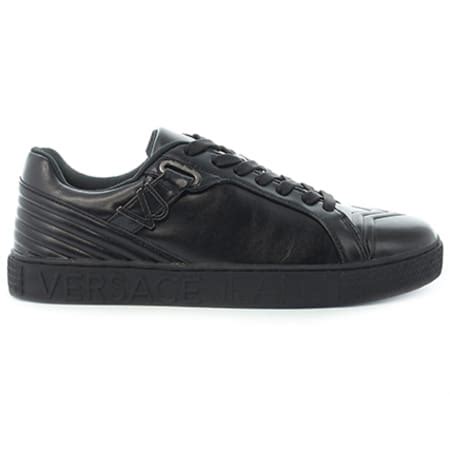 versace jeans cupsole linea cassetta coated trainer black|Versace Jeans couture women.